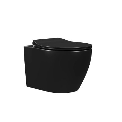 LIBERTY Wall-Hung Elongated Toilet, 1.1/1.6GPF Dual-Flush with Multiple Colors-Black Without Tank