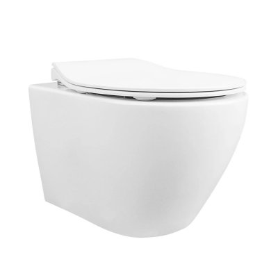 LIBERTY Wall-Hung Elongated Toilet, 1.1/1.6GPF Dual-Flush with Multiple Colors-White Without Tank